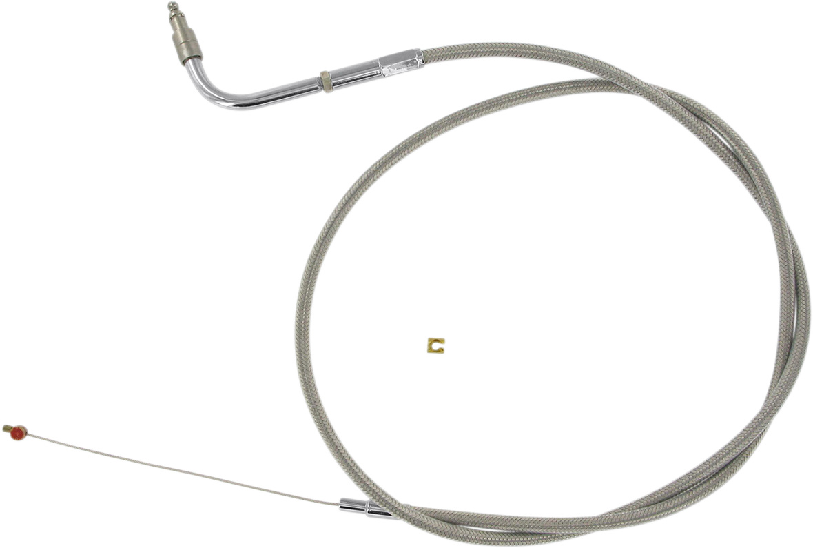 Barnett Stainless Steel Throttle Cable - +6" - Dyna/FXR/Softail