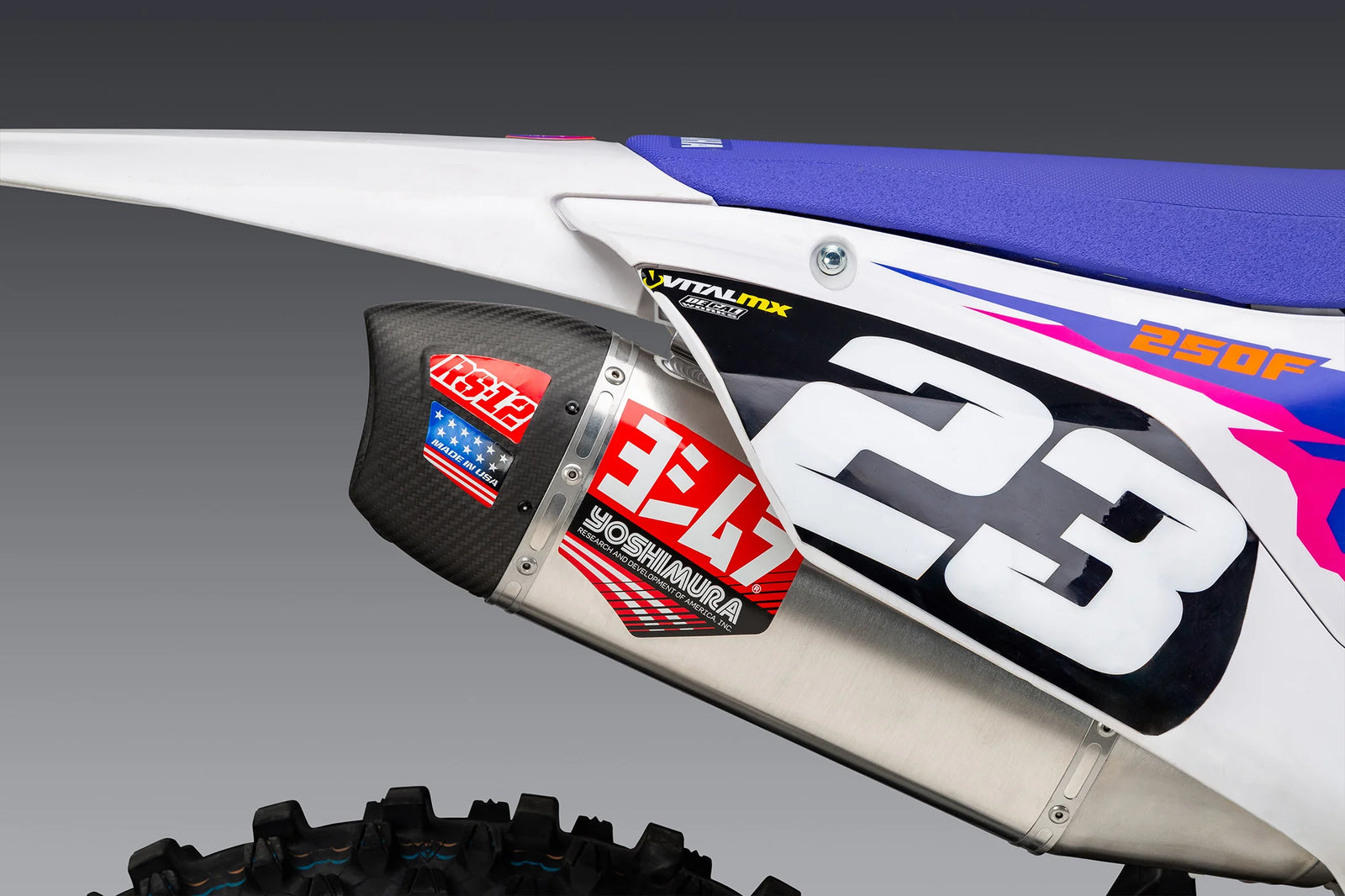 Yoshimura YZ250F 24-26 RS-12 Stainless Full Exhaust, W/ Aluminum Muffler
