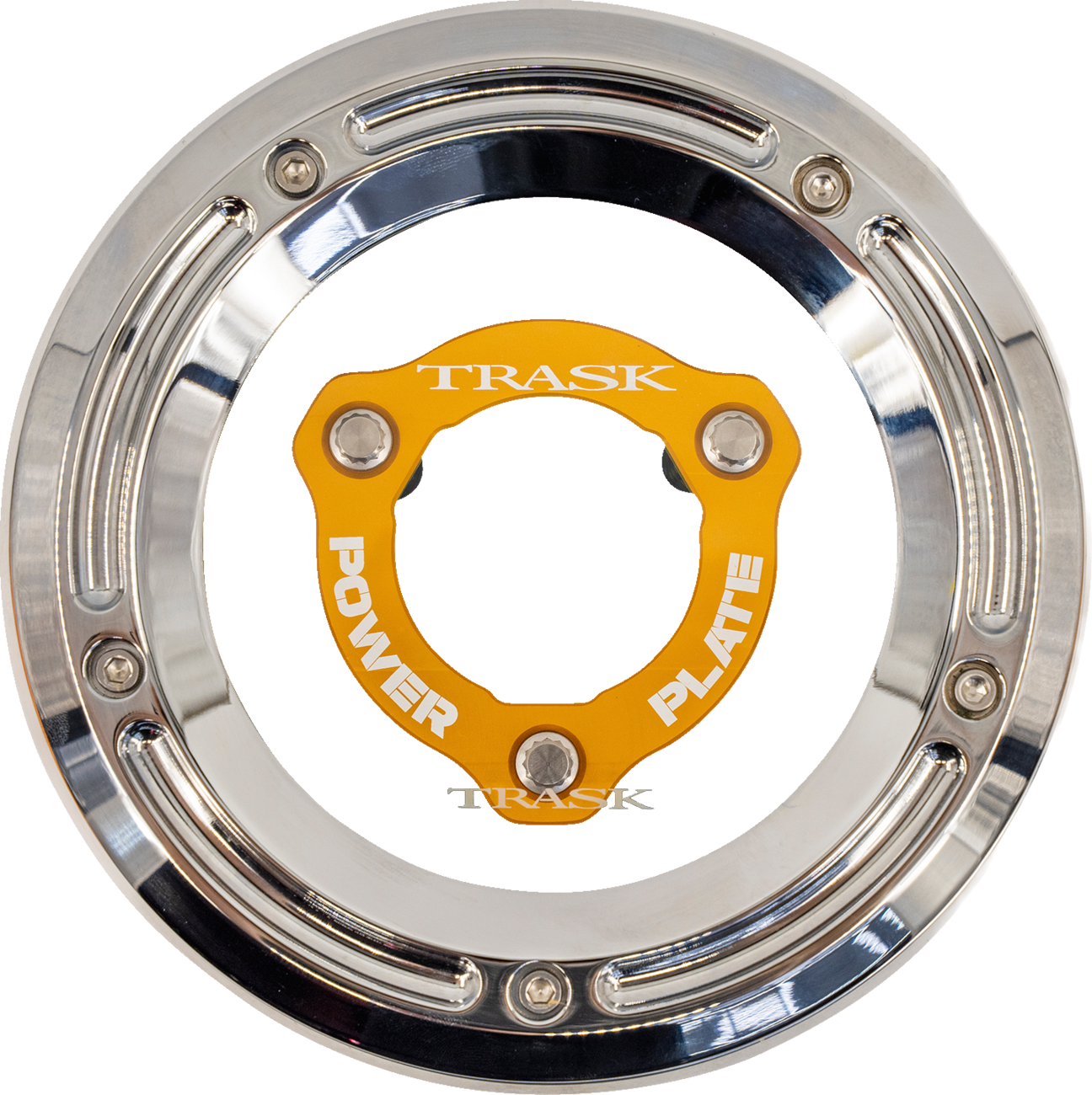 Trask Derby Cover With Power Plate - Chrome/Gold - Kit - '17-'25 Harley-Davidson