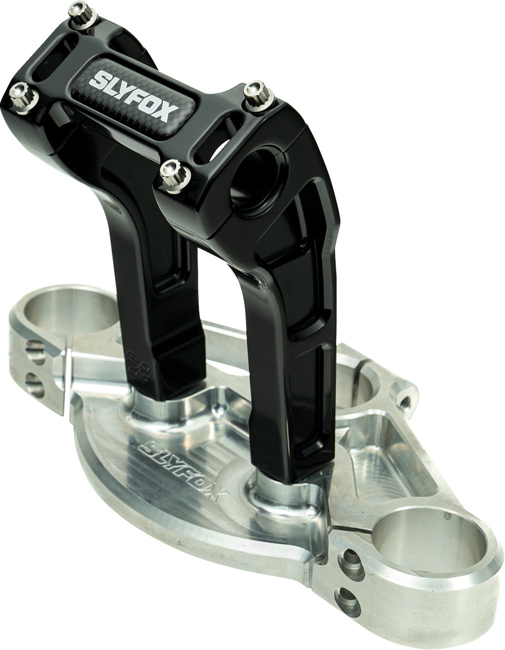 Slyfox Handlebar Riser Kit - Pullback - 1-1/8" Clamping - 6" Rise - Black