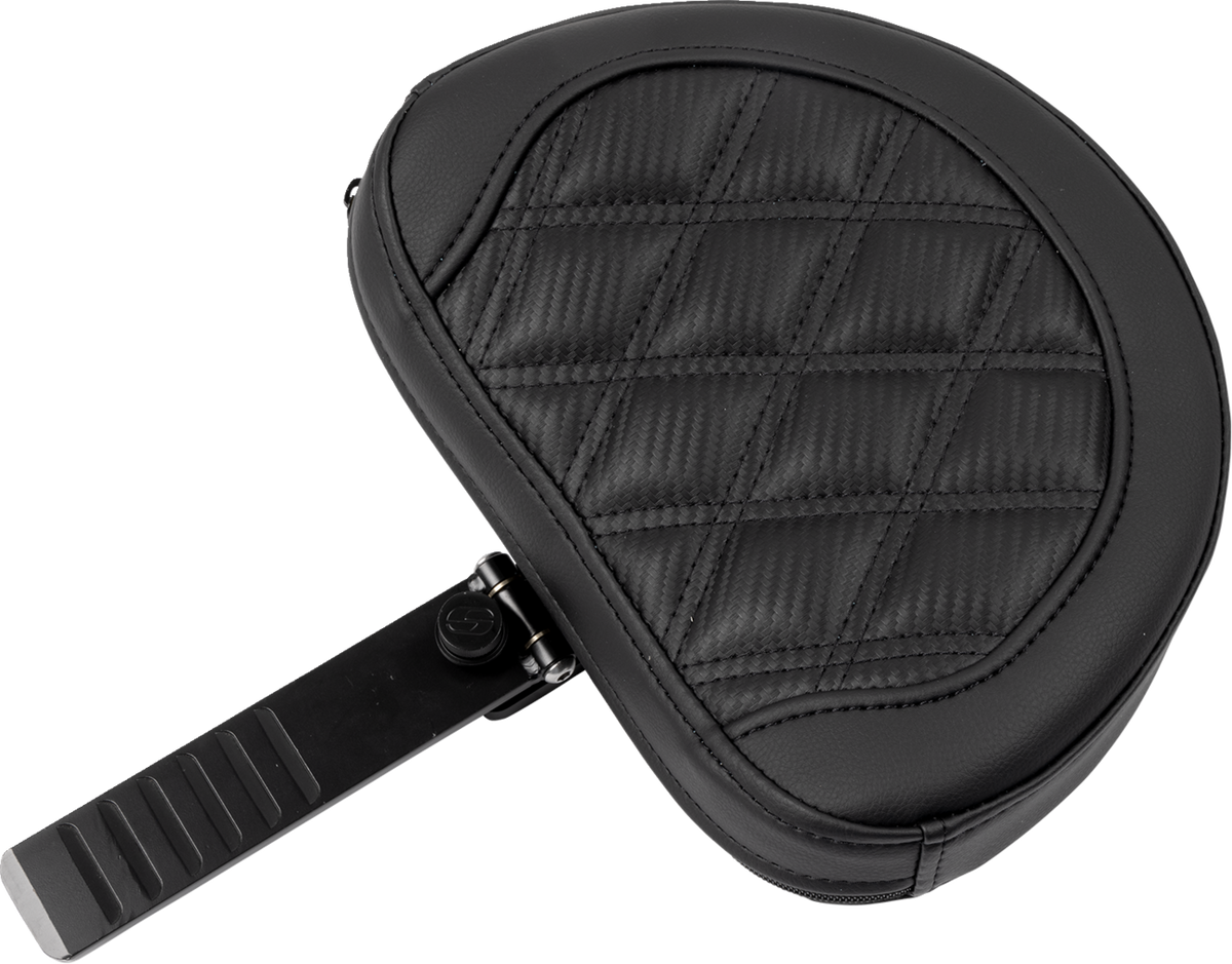Saddlemen Roadsofa™ Extended Reach Seat - With Backrest - Carbon Fiber - Lattice Stitch - FLTR/FLHX '23-'24