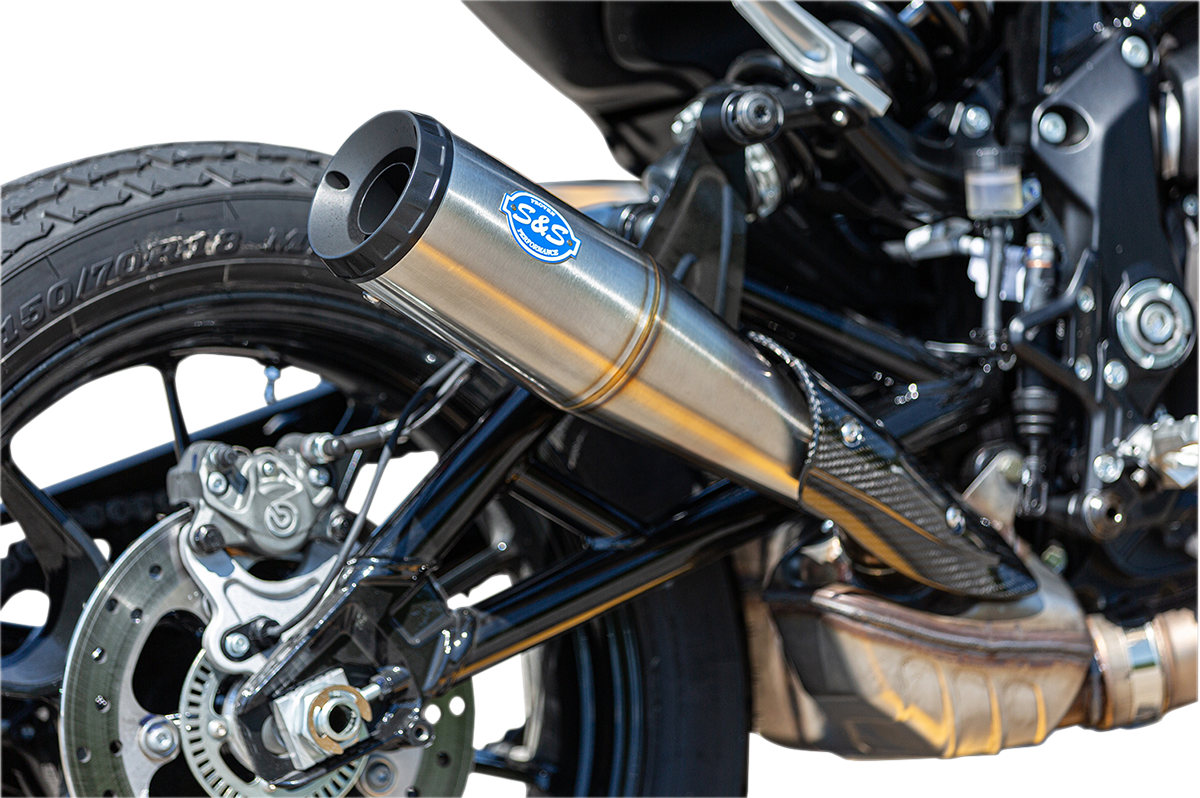 S&S Cycle Grand National Slip-On Muffler - Stainless Steel - FTR 1200