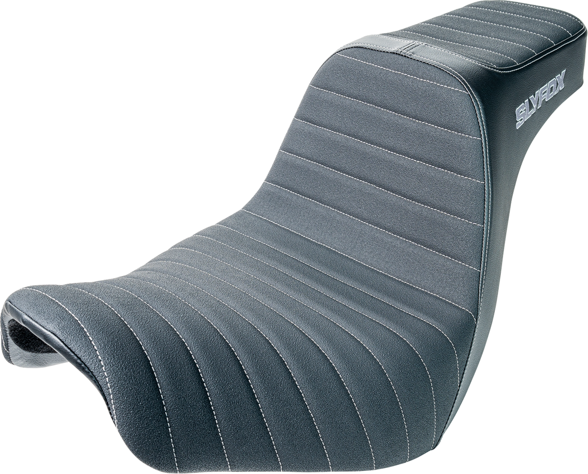 Slyfox High Noon Seat - Vinyl - Classic Stitch - Silver Logo - FL/FX '18-'24
