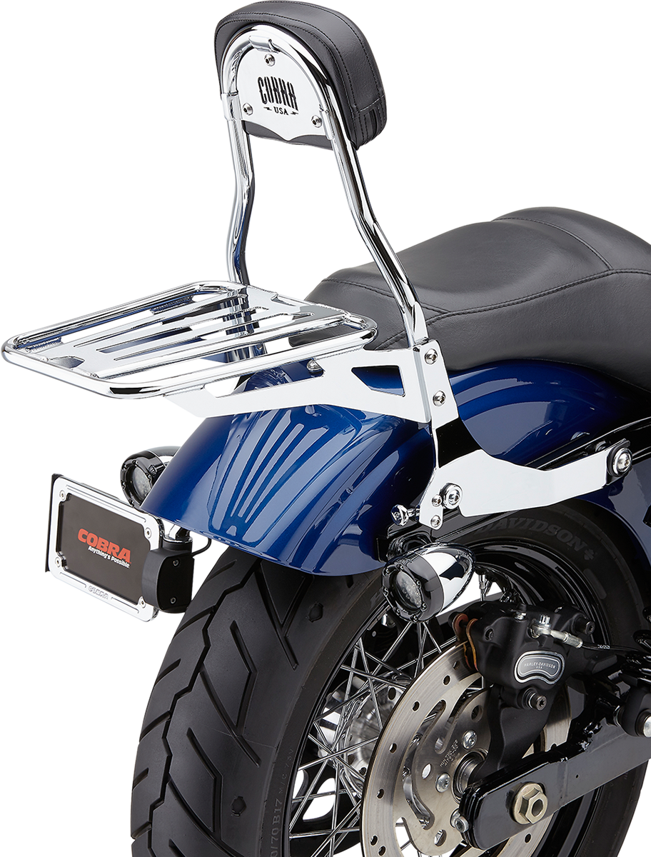 Cobra Backrest Kit - 14" - Chrome - Dyna