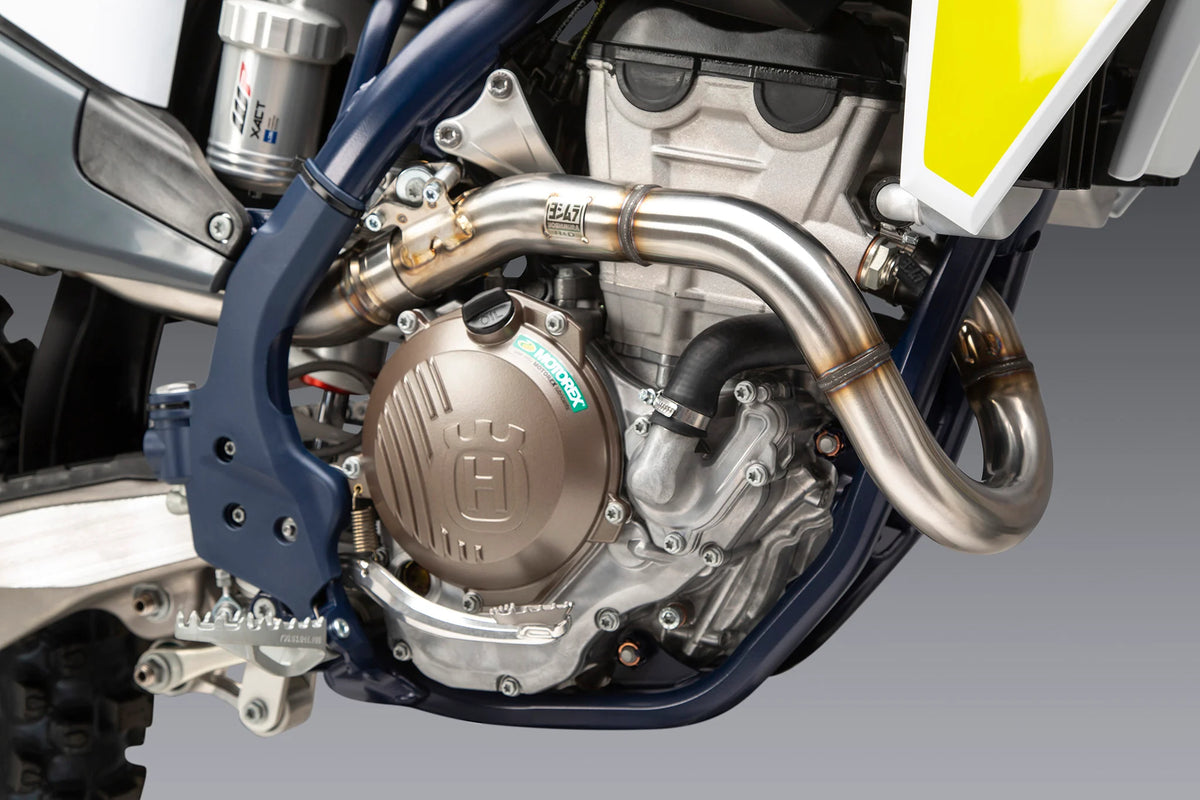 Yoshimura KTM/HUSQ 250/350 19-22 / GAS GAS MC 250F RS-12 Stainless Full Exhaust, W/ Aluminum Muffler