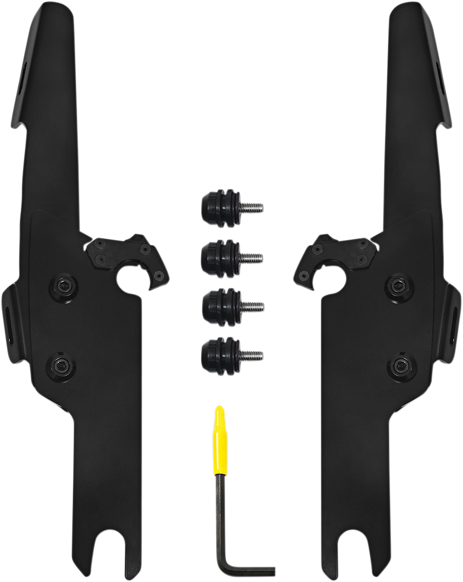 Memphis Shades Batwing Fats/Slim Mounting Kit - Black - FLHRS/XS