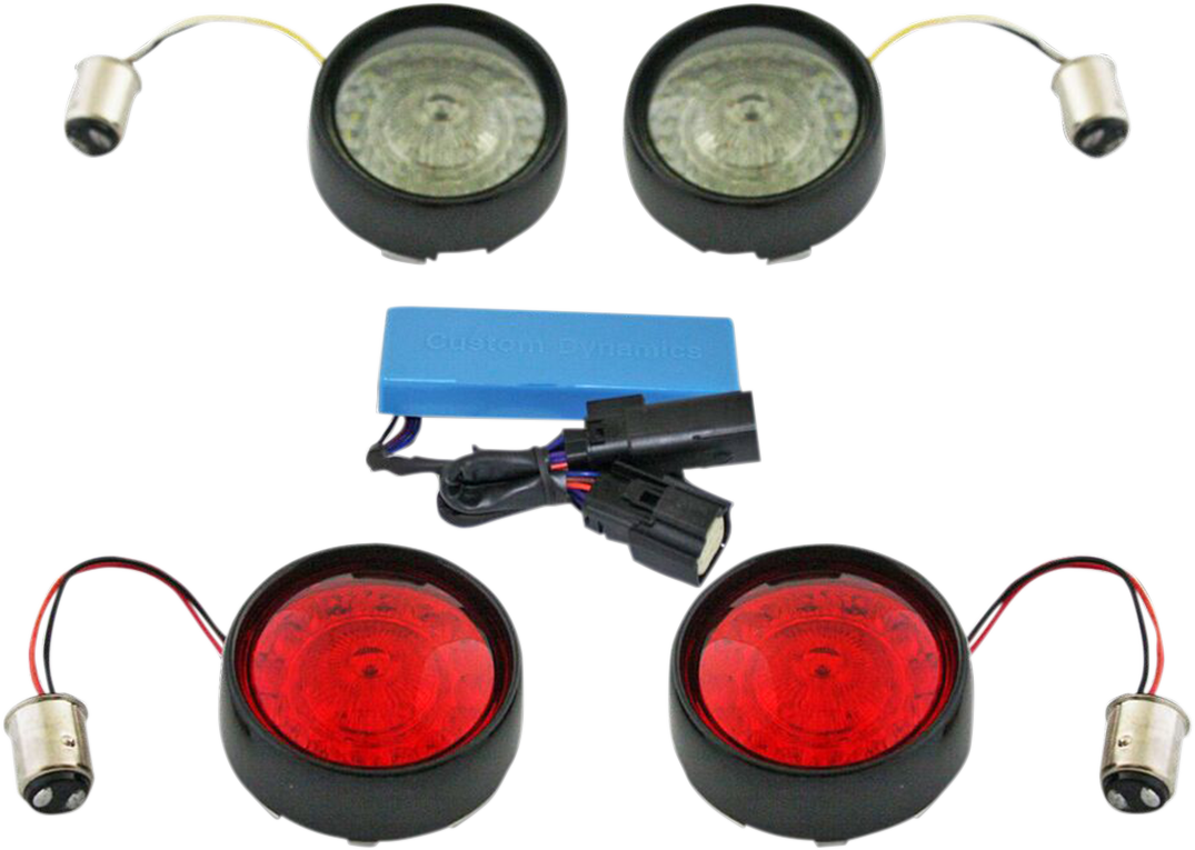 Custom Dynamics Full Bullet Turn Signal Conversion Kit - Black