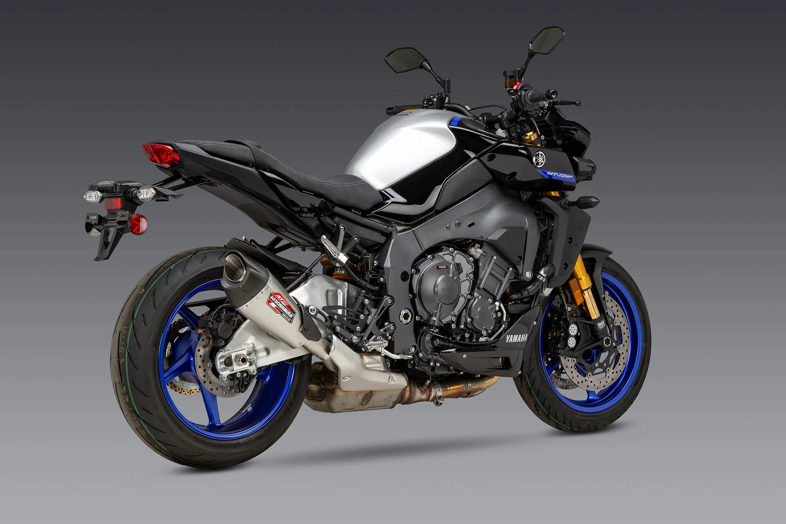 Yoshimura MT-10 22-26 AT2 Stainless Slip-On Exhaust, W/ Stainless Muffler