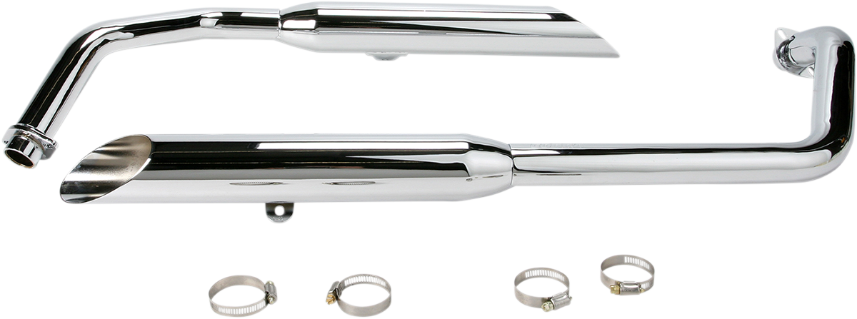 Cobra Classic Slashcut Exhaust - Chrome - Shadow Spirit