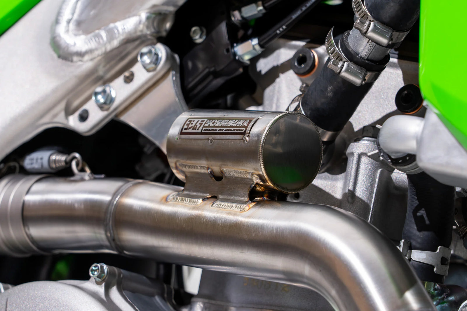 Yoshimura KX450/X 24-26 RS-12 Stainless Full Exhaust, W/ Stainless Muffler