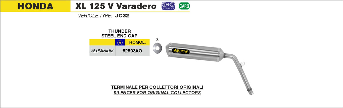 52503AO Off-Road Thunder Aluminium Slip On Homologated