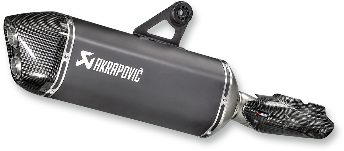 Akrapovic Slip-On Line Muffler - Black - Titanium - R1200GS/Adventure
