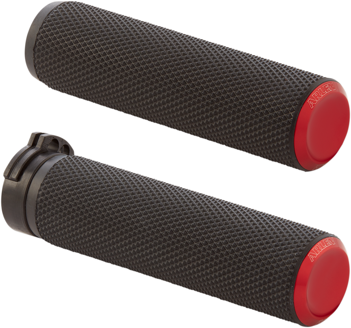 Arlen NESS Knurled Grips - Cable - Red