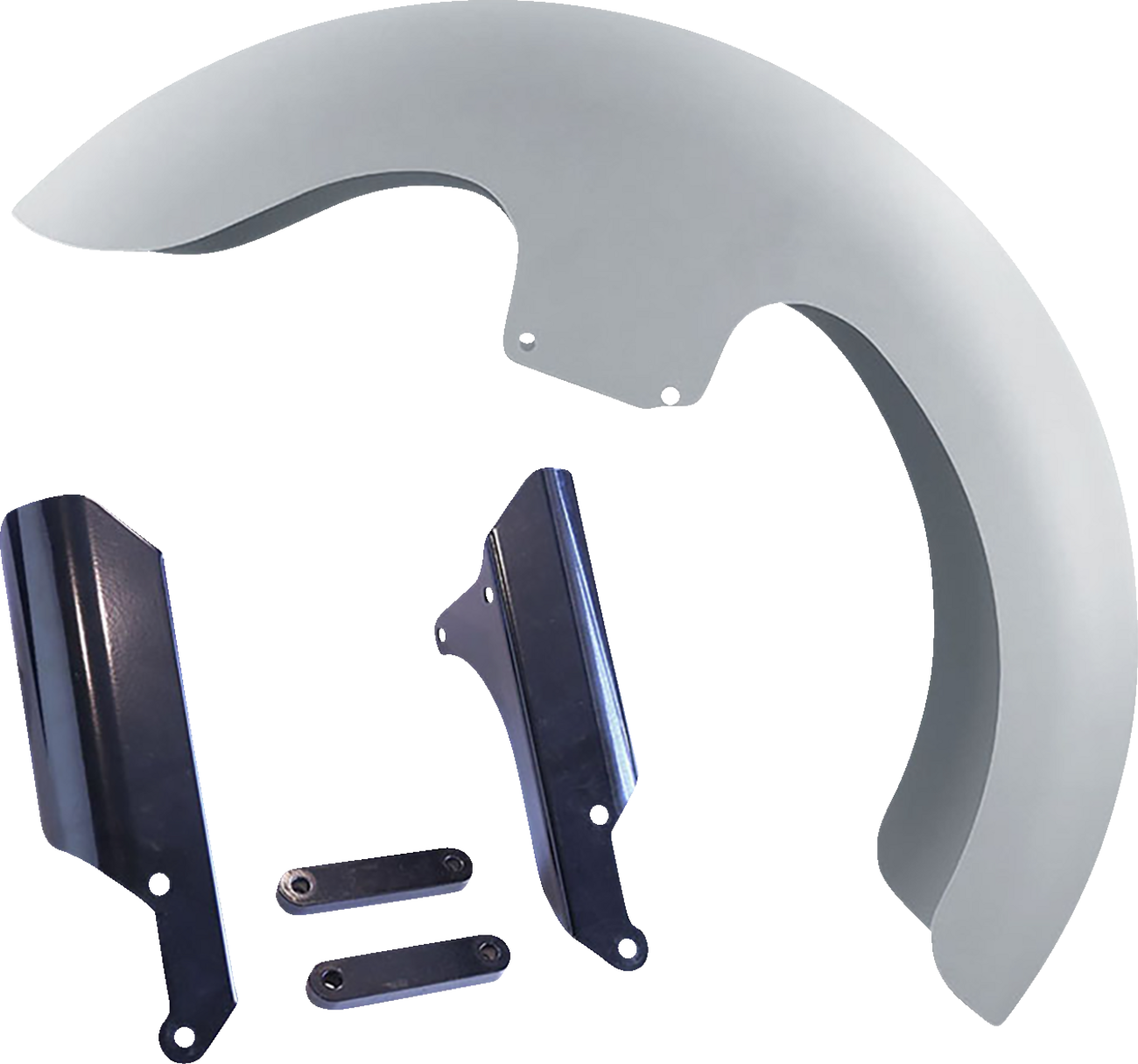 Paul Yaffe Bagger Nation Thicky Front Fender - 19" Wheel - With Black Inverted Fork Adaptors - HD Softail