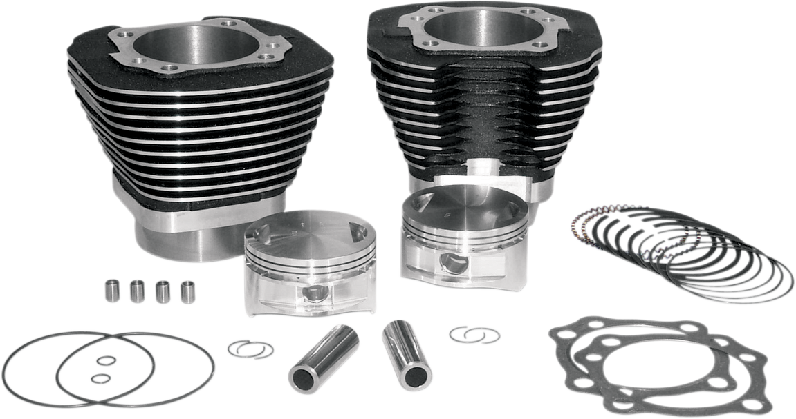 S&S Cycle 97" Big Bore Cylinder Kit - Wrinkle Black - Twin Cam