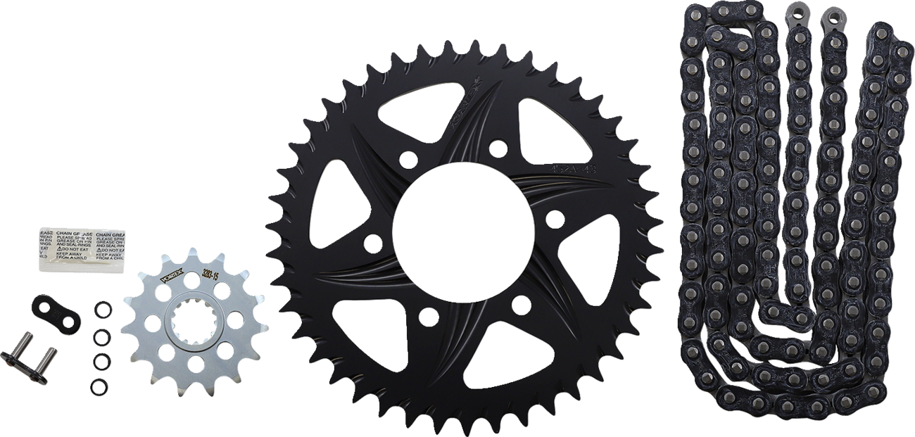Vortex Chain And Sprocket Kit - GFRA - Black - Kawasaki Ninja ZX-6R