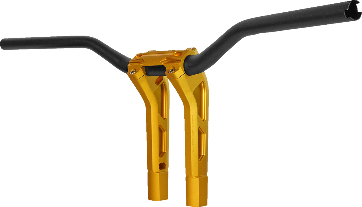 Performance Machine (PM) Phatbar & Riser Kit - Internal Wiring - 9" - Gold Ops