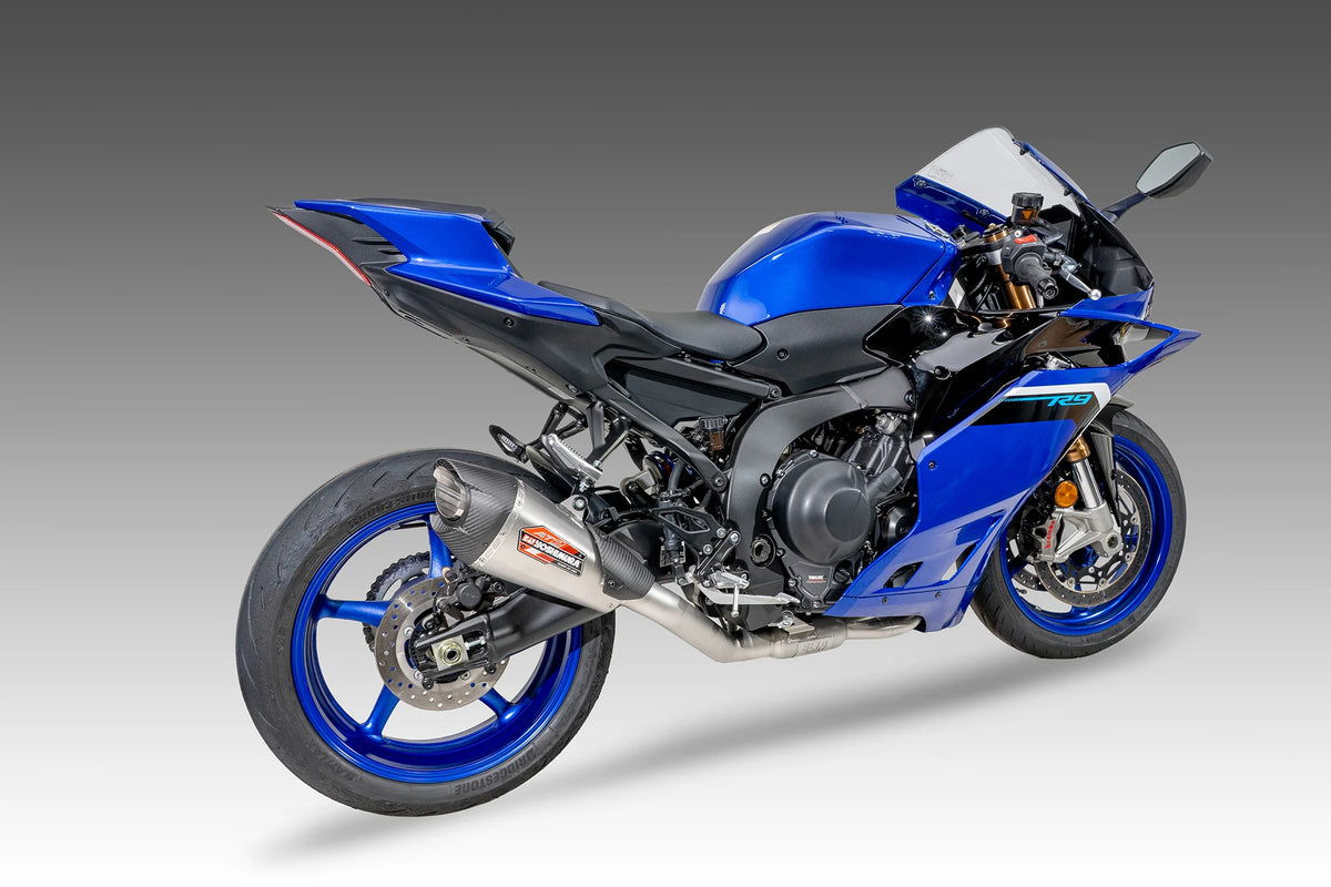 Yoshimura R9 25-26 AT2 Stainless Full Exhaust, W/ Stainless Muffler