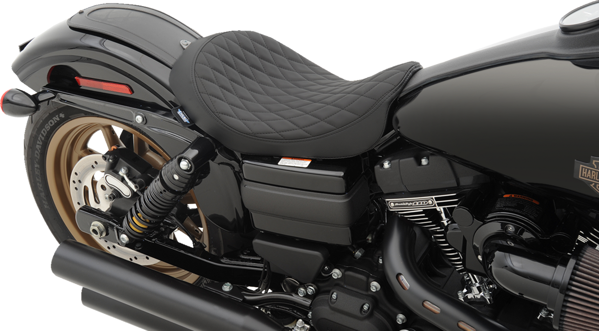 Drag Specialties Seats Low Solo Seat - Diamond Stitch - FXD/FLD '06-'17