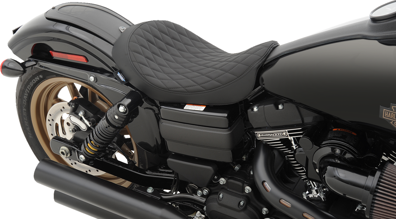 Drag Specialties Seats Low Solo Seat - Diamond Stitch - FXD/FLD '06-'17