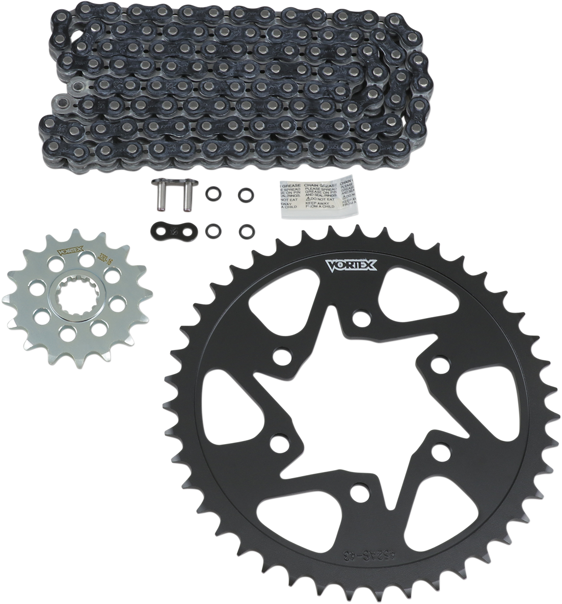 Vortex Chain And Sprocket Kit - WSS - Black - Kawasaki ZX-6R