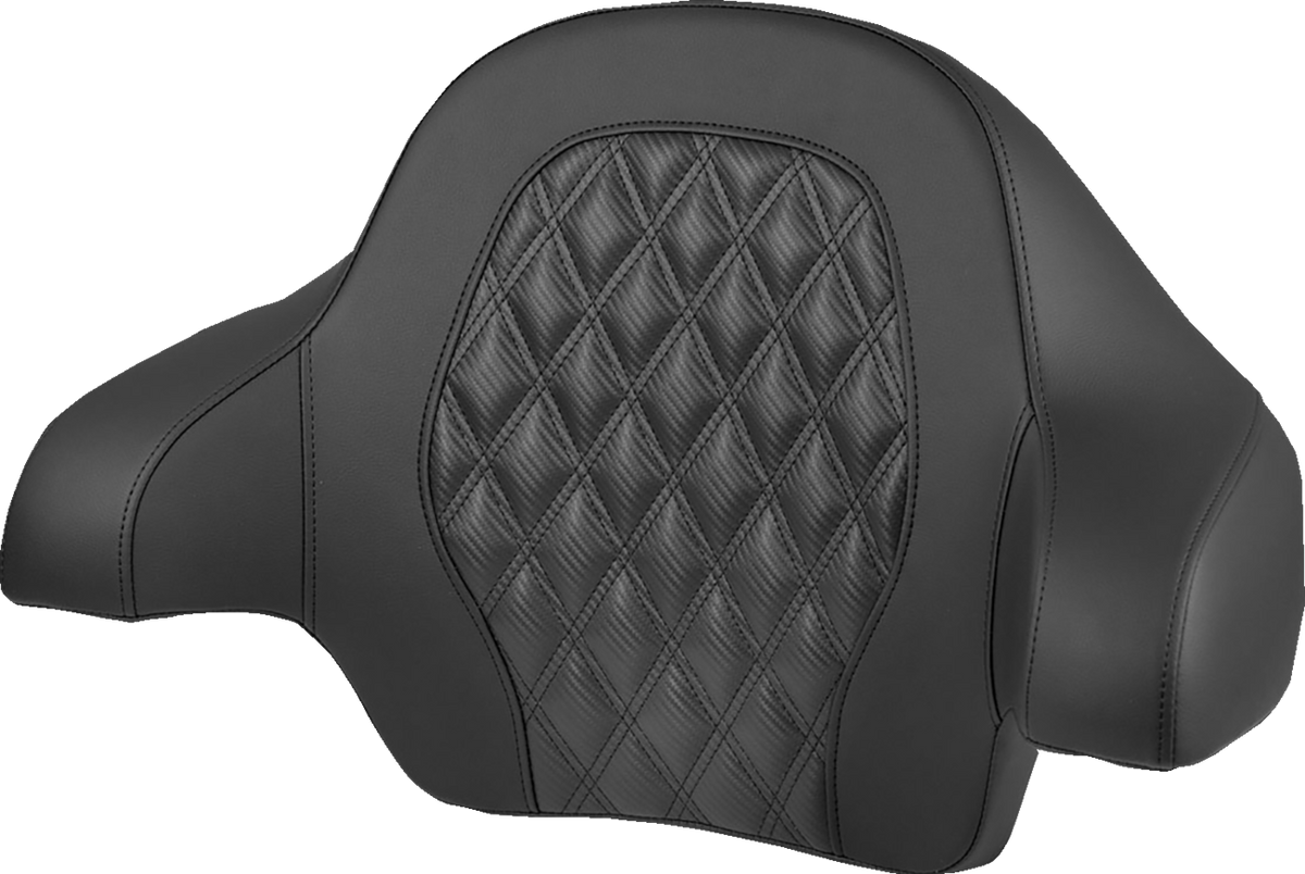 Saddlemen Tour-Pak® Backrest Pad - Lattice Stitch - Black Stitch - FL '14-'25