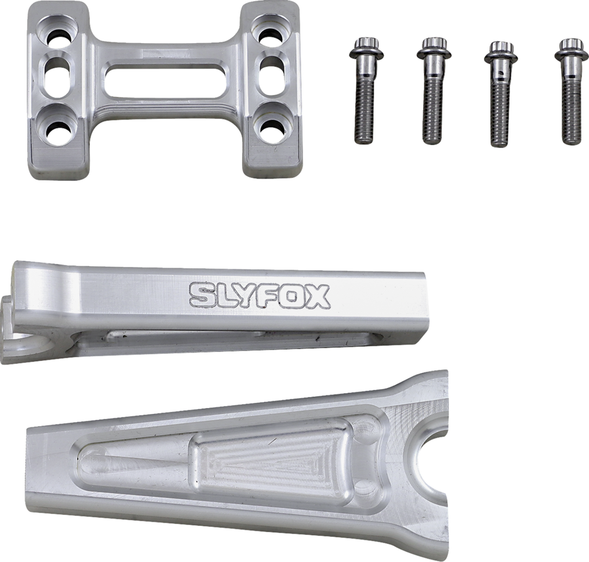 Slyfox Handlebar Riser Kit - Straight - 1" Clamping - 6" Rise - Raw