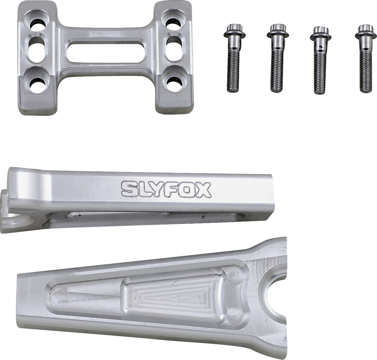 Slyfox Handlebar Riser Kit - Straight - 1" Clamping - 6" Rise - Raw