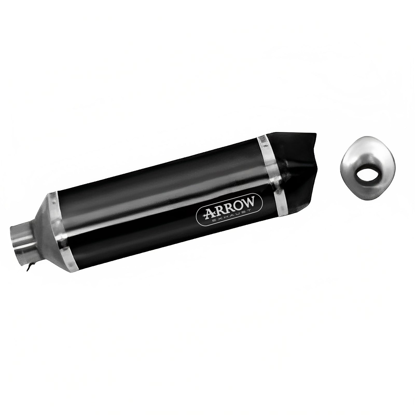 Arrow 71723AKN Race-Tech Aluminium Dark Slip On With Carbon End Cap