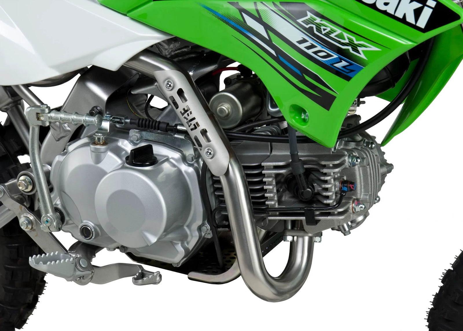 Yoshimura KLX110/L 02-26/Suz DR-Z110 03-05 RS-2 Stainless Full Exhaust, W/ Carbon Fiber Muffler