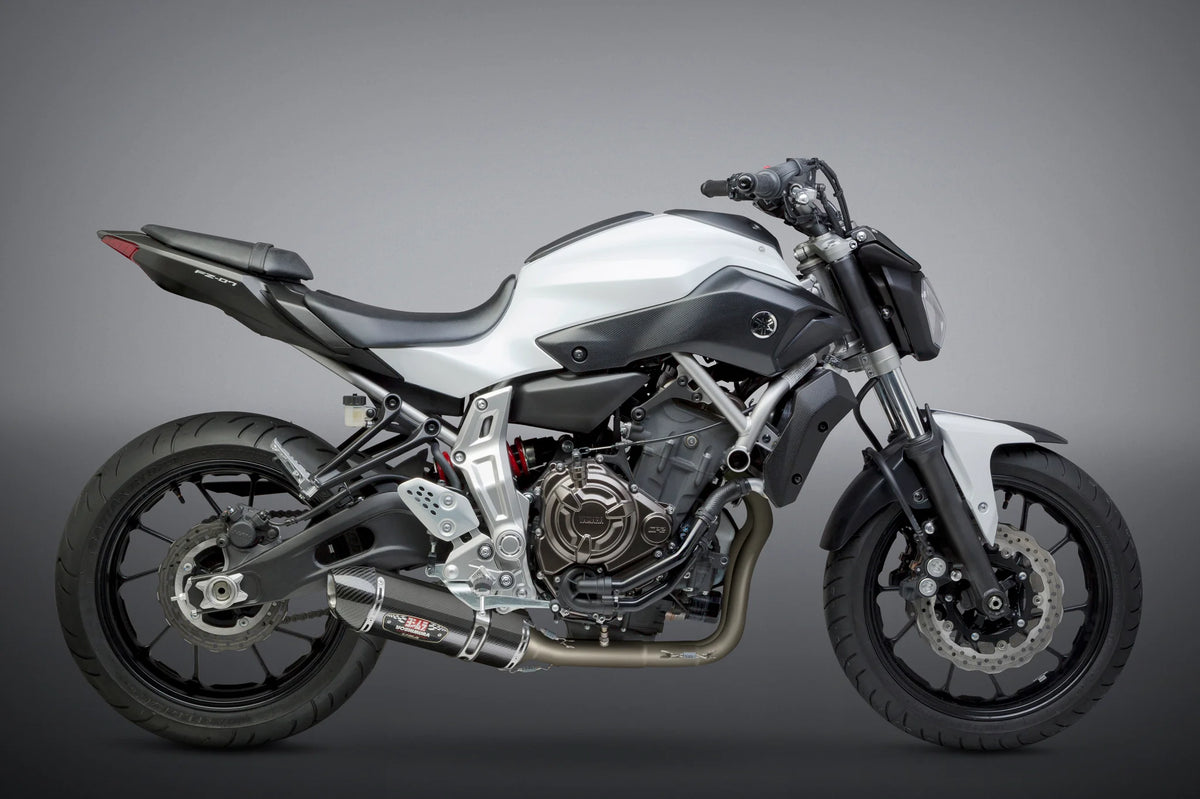 Yoshimura FZ/MT-07 15-26 / XSR700 18-26 / R7 22-26 Race R-77 Stainless Full Exhaust, W/ CF Muffler