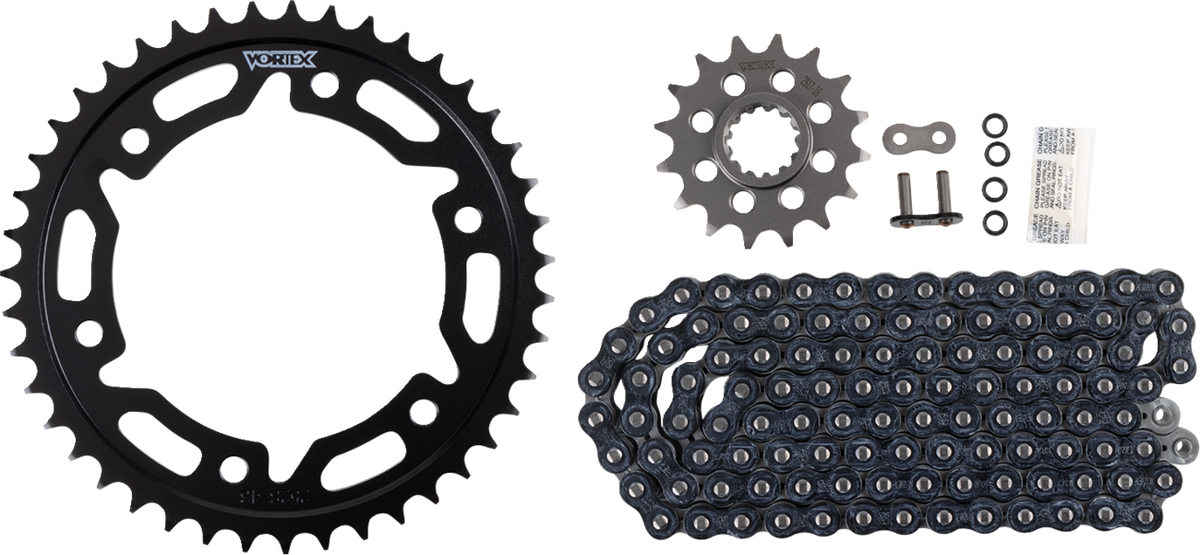 Vortex Chain And Sprocket Kit - WSS - Black - Honda CBR 600 RR