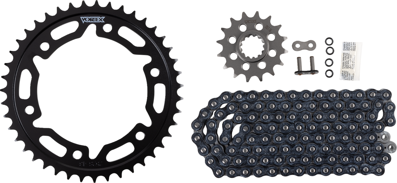 Vortex Chain And Sprocket Kit - WSS - Black - Honda CBR 600 RR