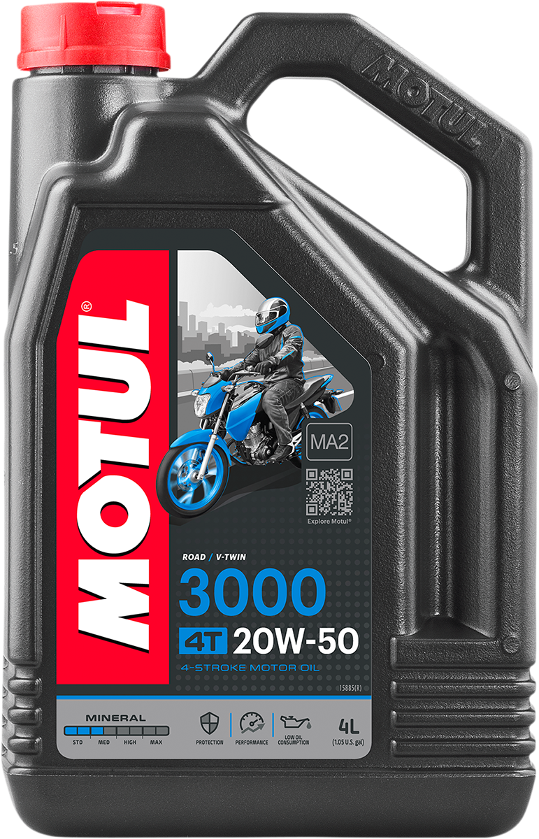 Motul 3000 Mineral 4T Engine Oil - 20w-50 - 1 US Gallon