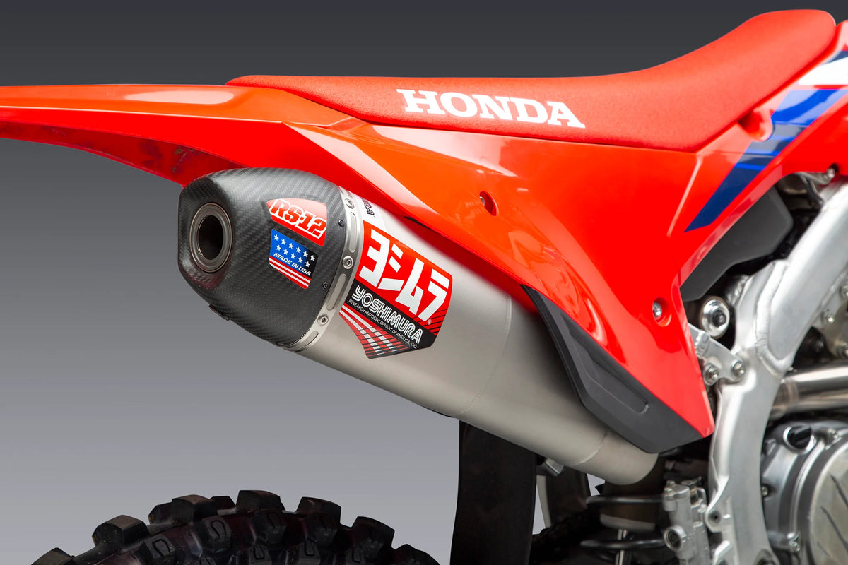 Yoshimura CRF450R/RX 2021-2024 / CRF450R-S 2023-2024 RS-12 Titanium Full Exhaust, W/ Titanium Muffler