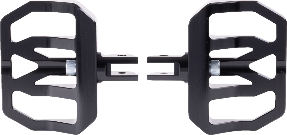 Thrashin Supply CO. Mini Aggressor Floorboards - Black - Front