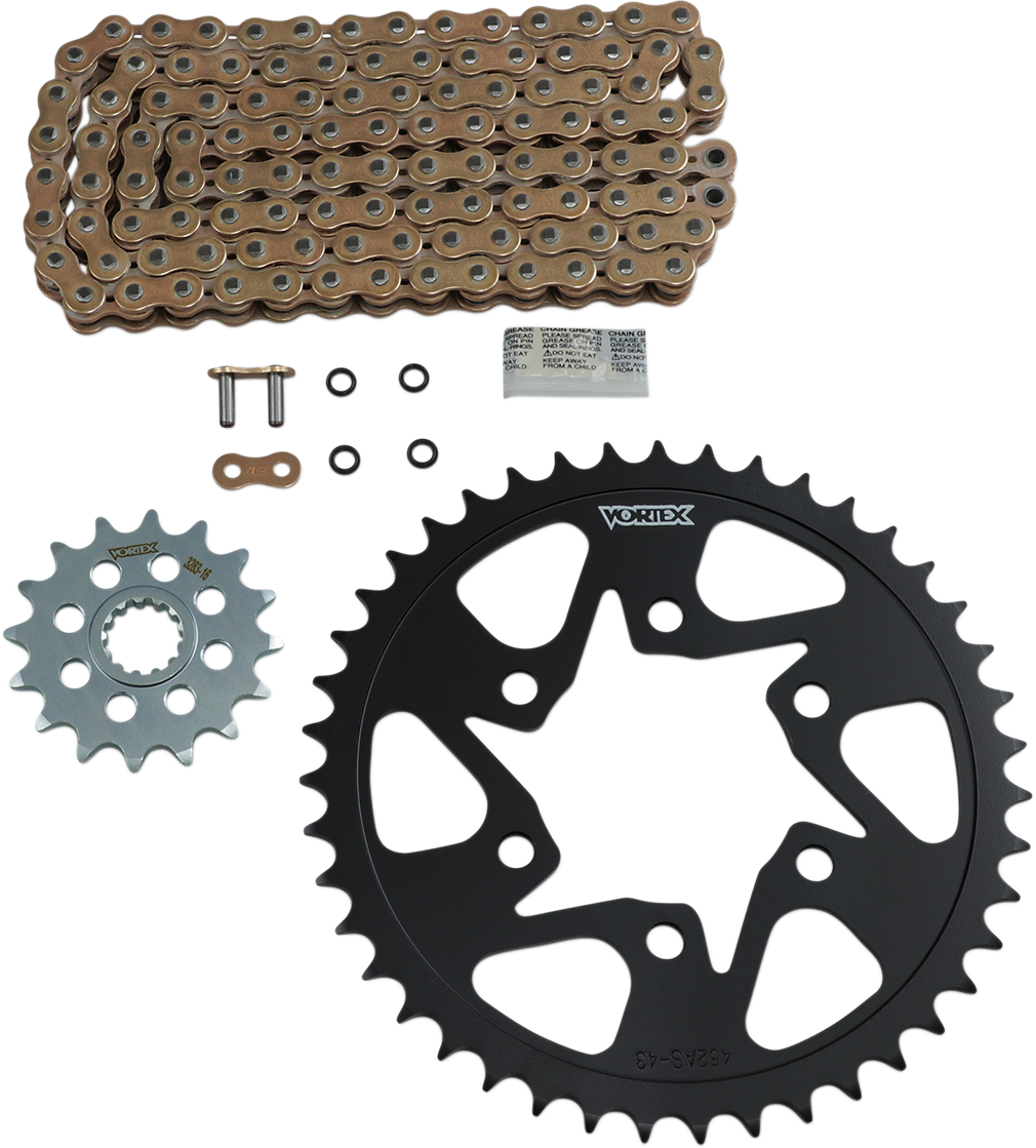 Vortex Chain And Sprocket Kit - WSS - Gold - Kawasaki ZX-6R