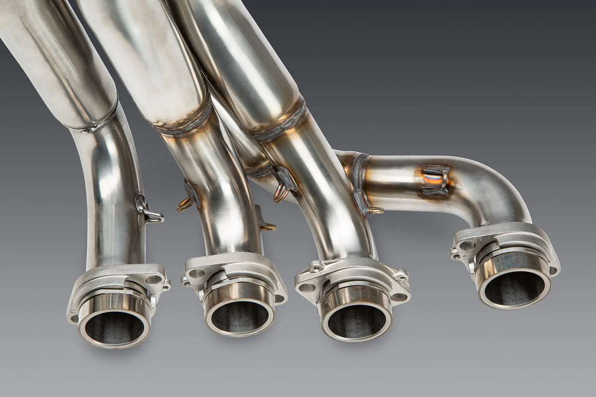 Yoshimura GSX-R1000 05+ / ZX-10R 07+ Oval Track Mod Lites Stainless Full Exhaust, W/ Stainless Muffler