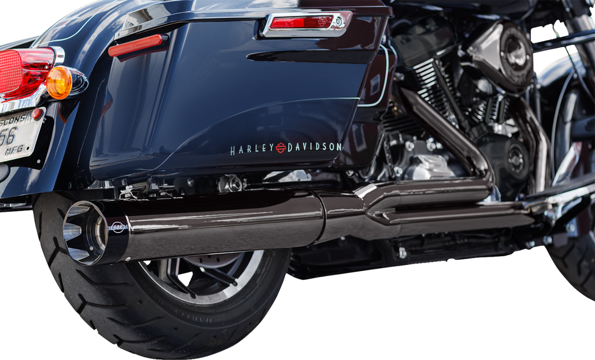 S&S Cycle 2-Into-1 Lava Chrome Sidewinder® Exhaust System - Race Only