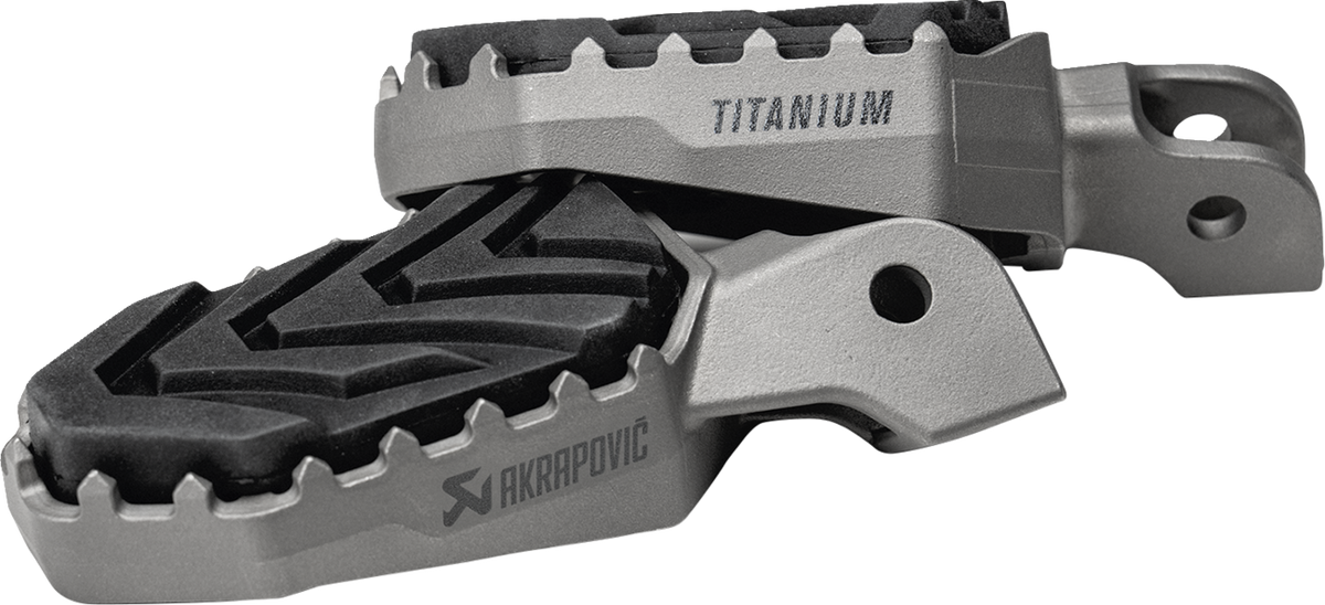 Akrapovic Adventure Foot Pegs - Titanium - BMW