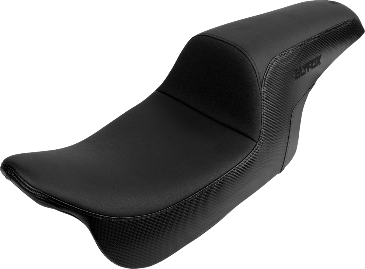 Slyfox Drifter Seat - Black Logo - Smooth Vinyl - Carbon Fiber - FL '08-'23