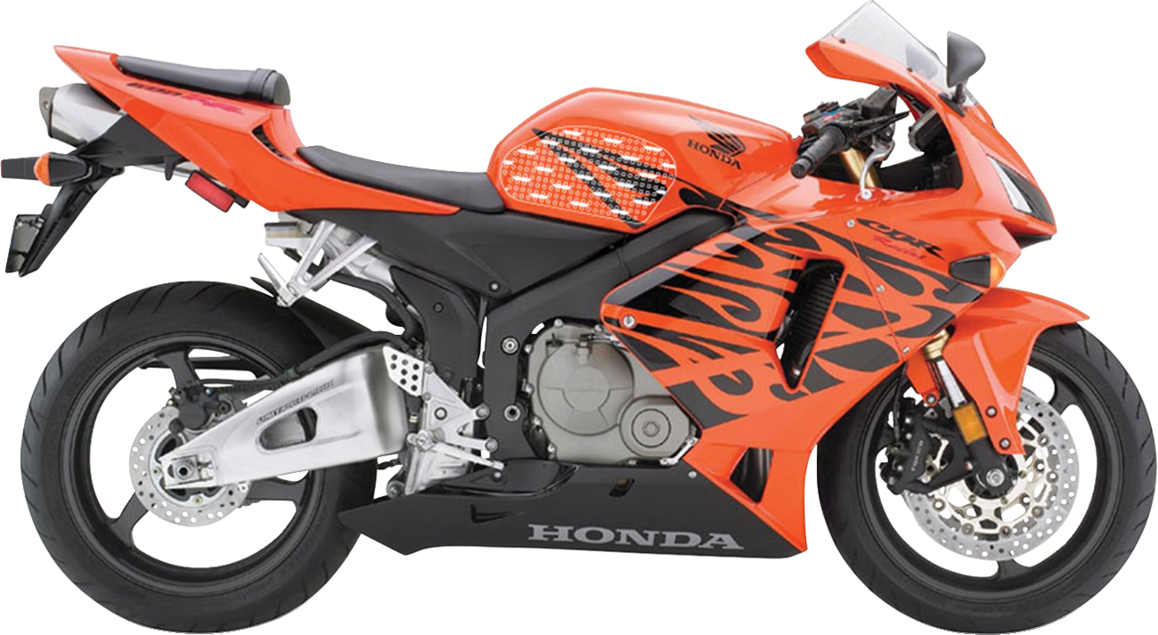 StompGrip Tank Grips - Volcano - Clear - Honda - CBR '03-'07
