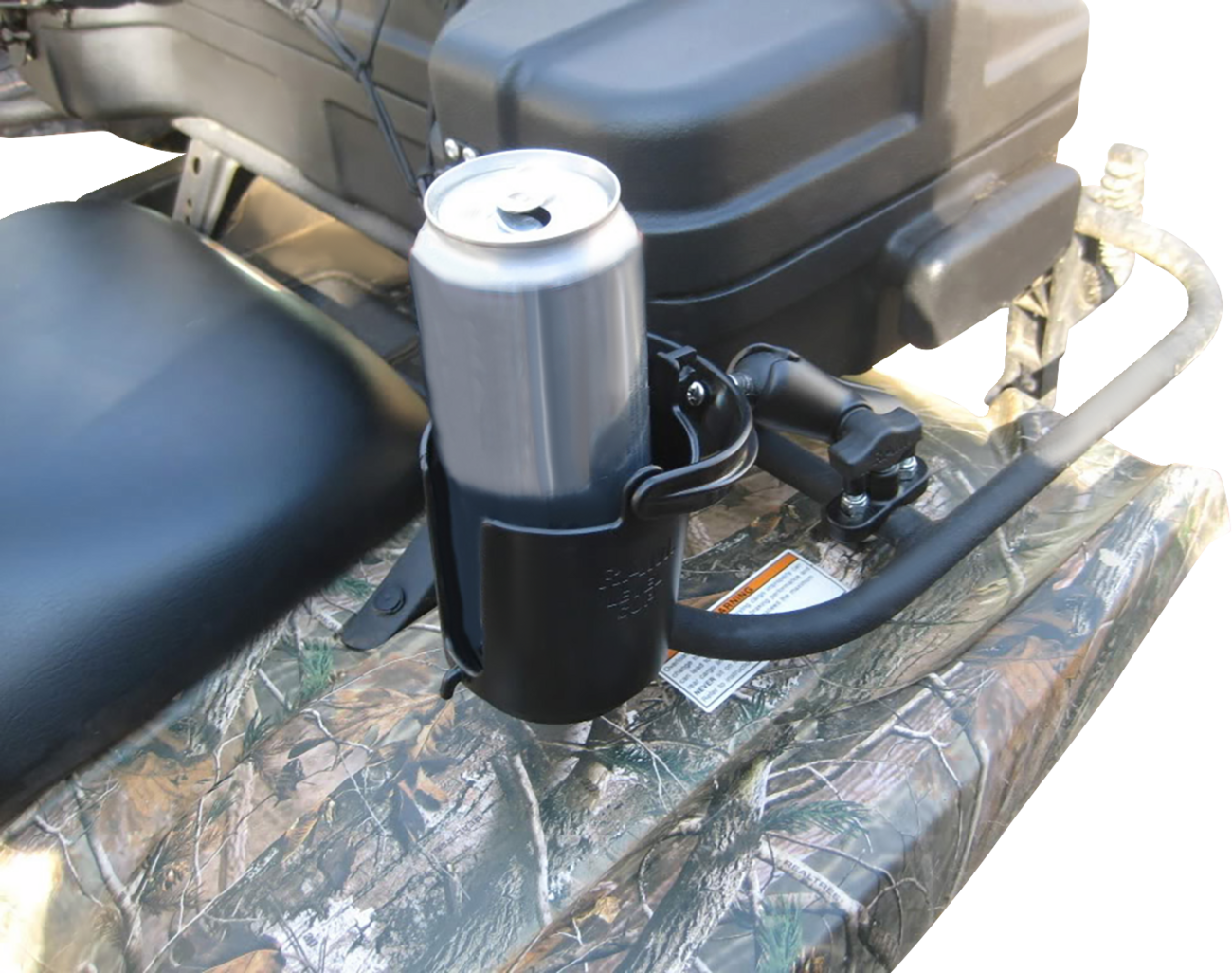 RAM Mounts Handlebar Rail Mount With U-Bolt Base, Level Cup™ Drink Holder And Koozie