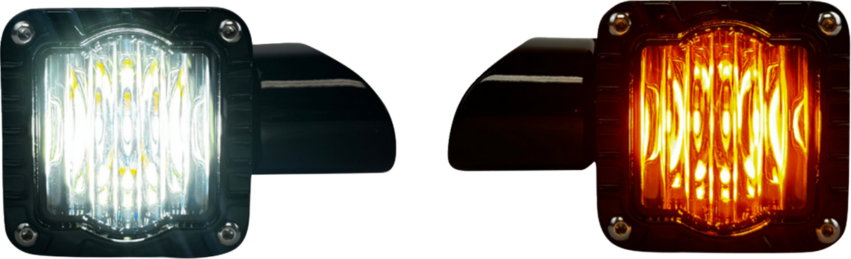 Custom Dynamics Turn Signal - Shark Demon™ - LED - Front - Smoke Lens