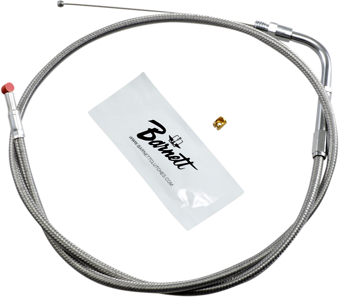 Barnett Stainless Steel Throttle Cable - Dyna/FXR/Softail