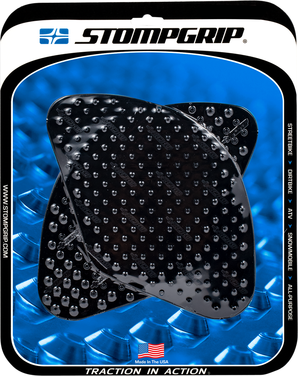StompGrip Tank Grips - Volcano - Black - Suzuki - SV '00-'15