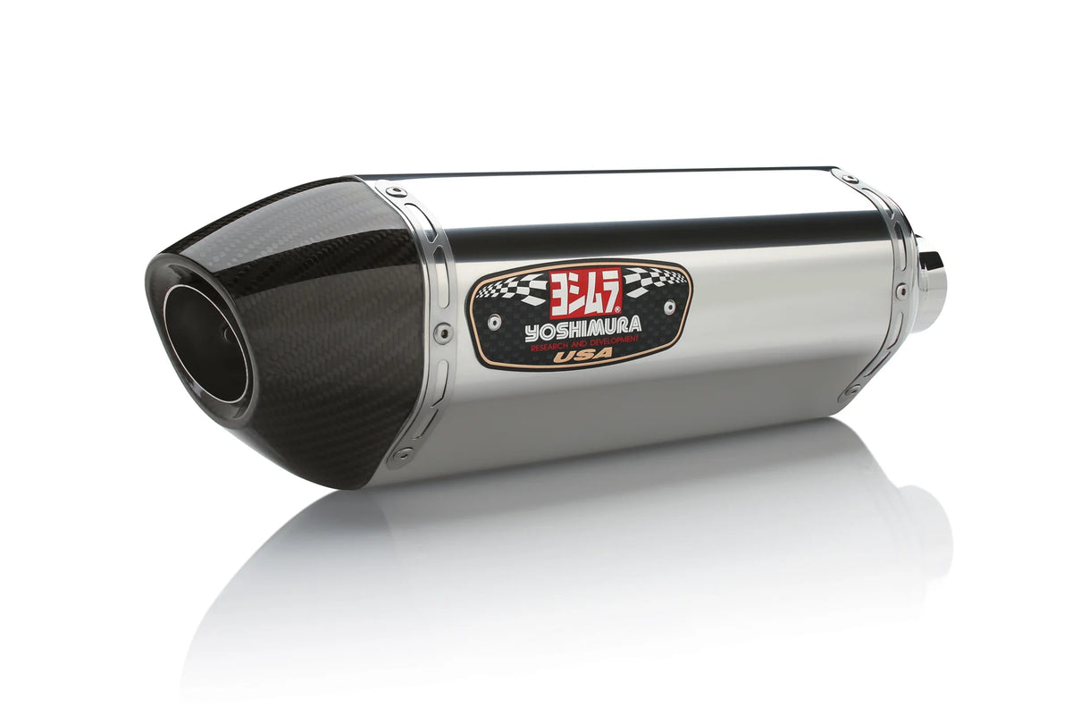 Yoshimura GSX-R600/750 11-26 R-77 Stainless Slip-On Exhaust, W/ Stainless Muffler