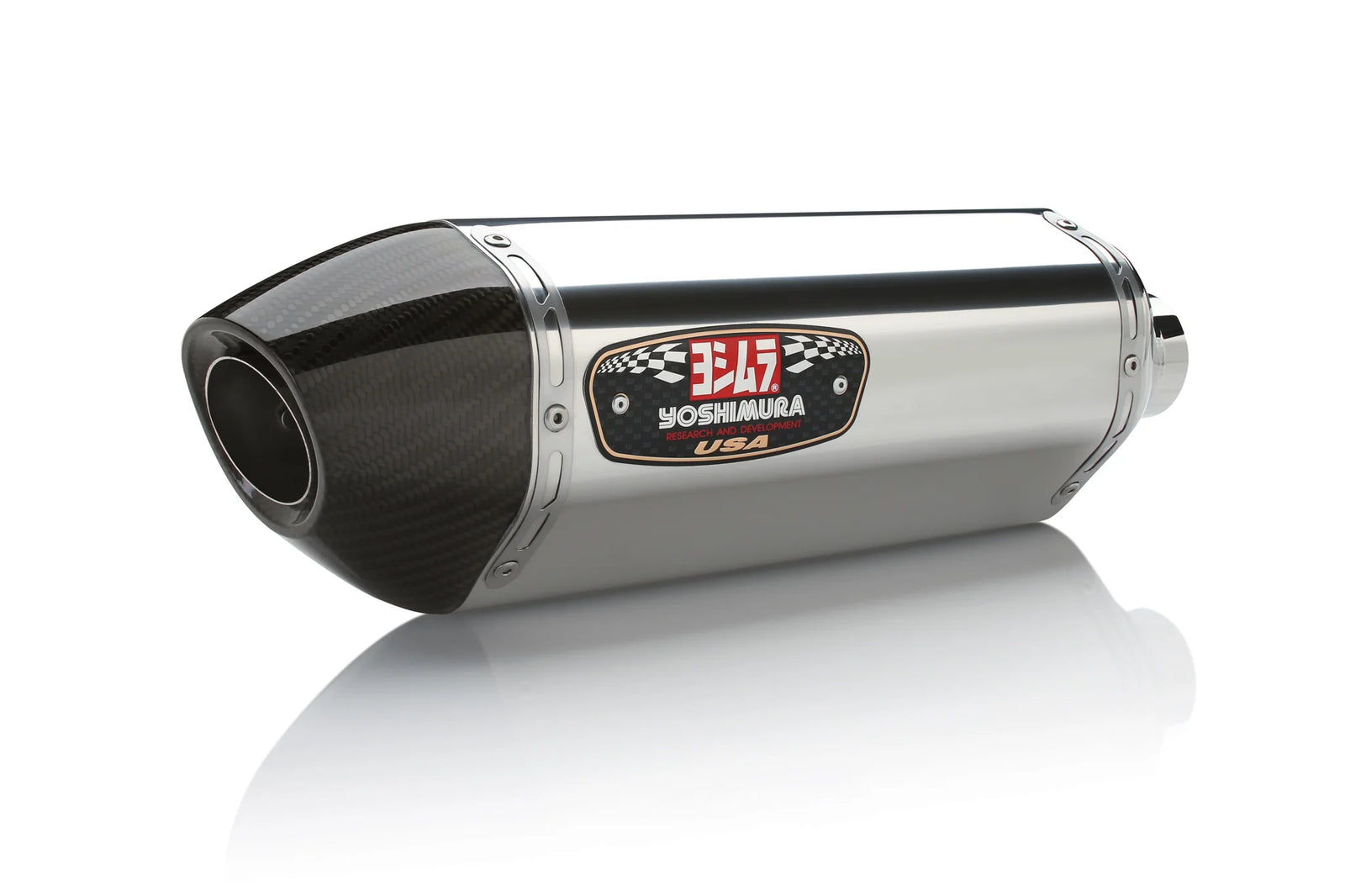 Yoshimura GSX-R600/750 11-26 R-77 Stainless Slip-On Exhaust, W/ Stainless Muffler