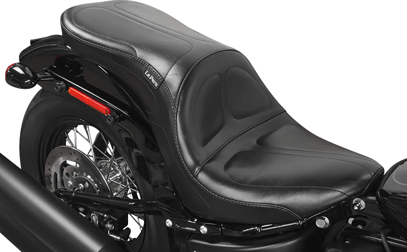 Le Pera Maverick Seat - Stitched - Black - FL/FX '18-'25