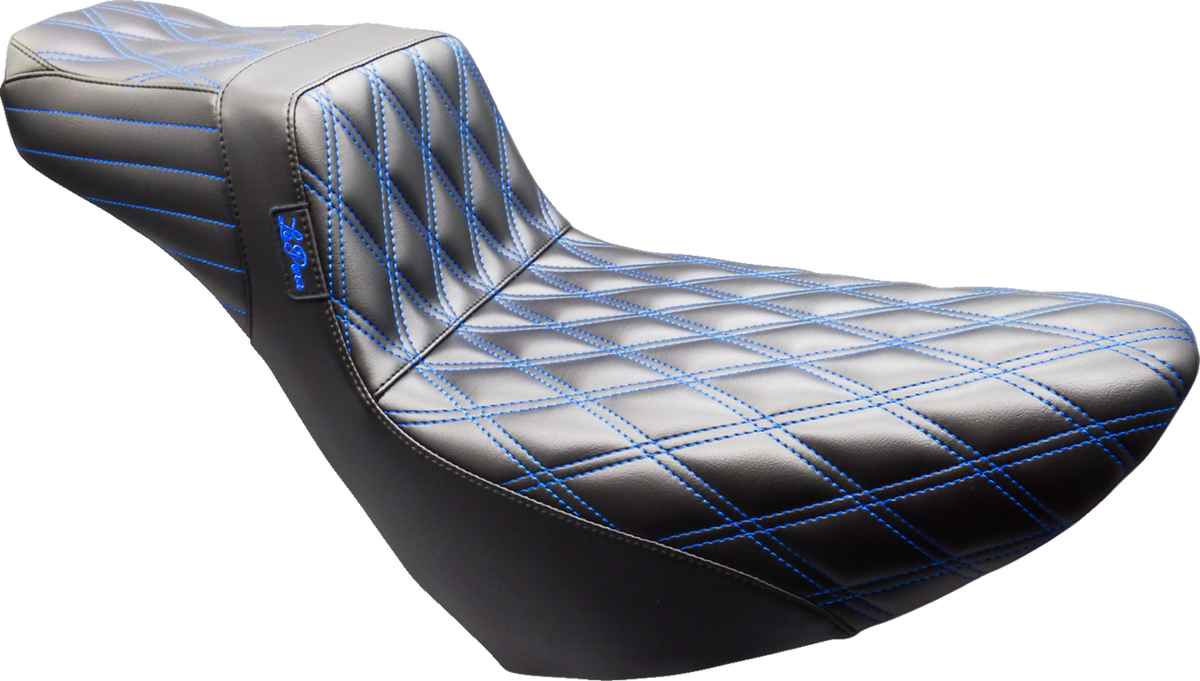 Le Pera Tailwhip Daddy Long Legs Seat - Black - Double Diamond - Blue Stitch - FL/FX '18-'25
